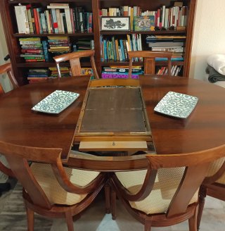 Mesa de Comedor Redonda y 6 Sillas