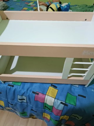 Cuna doble para muñecas con escalera