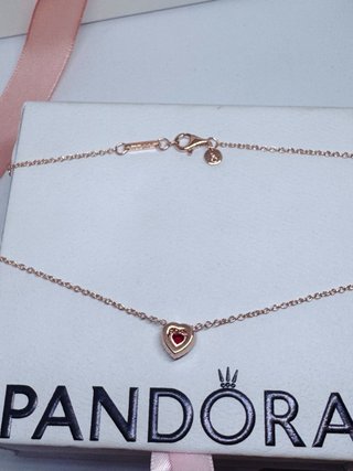 Conjunto Pandora Corazón Rojo