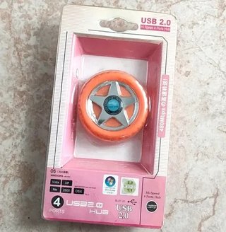 Hub Usb 2.0 High Speed 4 porte Forma ruota auto