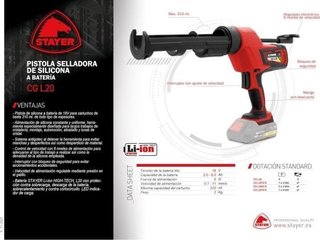 Pistola de silicona a batería 18V, CG L20