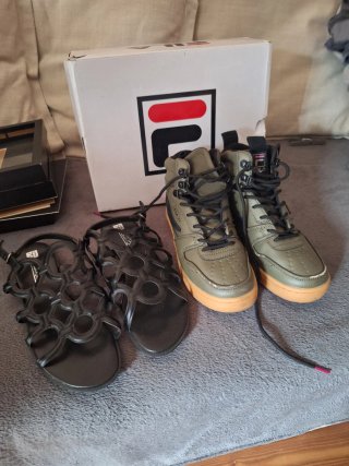 Scarpe Fila donna/uomo verdi e nere