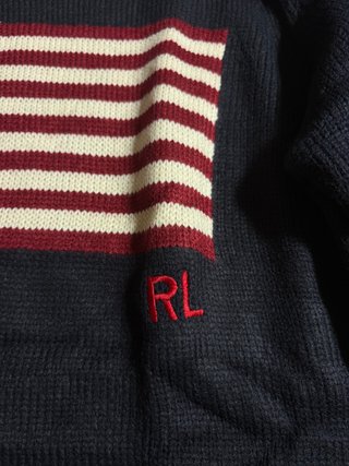 Maglione Ralph Lauren Blu Bandiera USA Taglia S