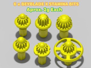 6x Beyblade X Stamina Bits