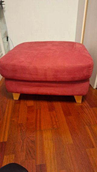 Pouf Rosso in Tessuto