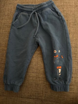 Pantalone bambino blu con disegno robot