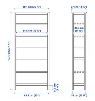 Lote 3 muebles HEMNES IKEA – 2 librerías + estante