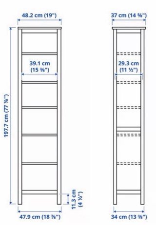 Lote 3 muebles HEMNES IKEA – 2 librerías + estante