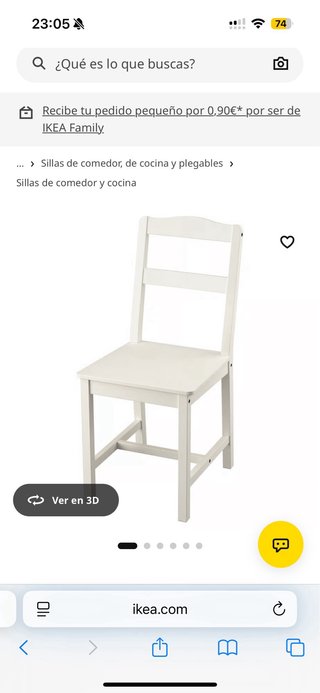 Silla de madera blanca / tengo 4