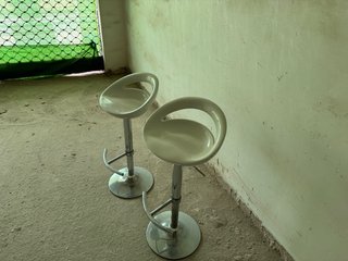 2 Banquetas Acero y Metraquilato