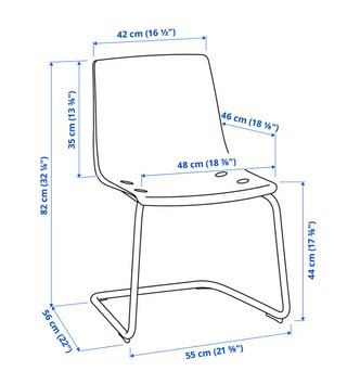 4 Sillas Tobias Ikea Azules