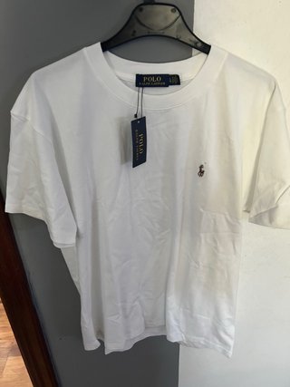 Camiseta Polo Ralph Lauren Logo Beige Blanca