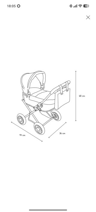 Carrito de paseo para muñecos
