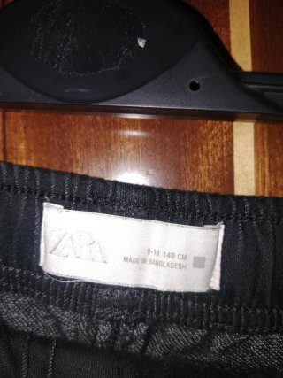 Pantalón cargo niño negro 9-10 años