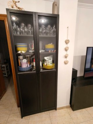 Vitrina de Almacenaje Negra de Ikea