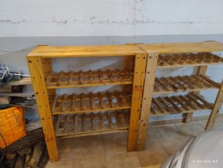 2 Estanterías Botellero Madera