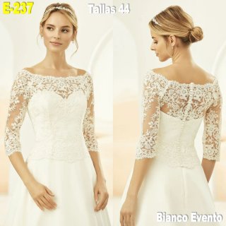 Chaqueta Novia Encaje Talla 44 blanco natural