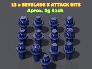 13 Bit Beyblade X Attacco - 2g Ciascuno