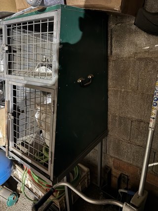 Transportín para perros gris y verde