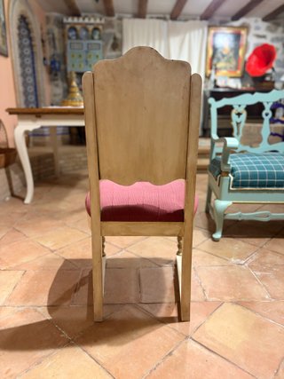 4 Sillas Vintage de Madera con Patas Salomónicas