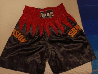 Pantalón de Boxeo Fuji Mae Negro y Rojo