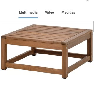 Conjunto mesa y sillas de jardín madera