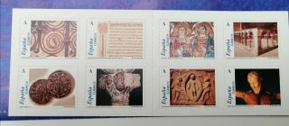 Hoja 8 sellos España. Tematica arte religioso