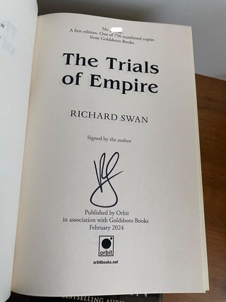 Empire of the Wolfe Signed Richard Swan Goldsboro