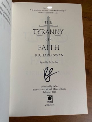 Empire of the Wolfe Signed Richard Swan Goldsboro