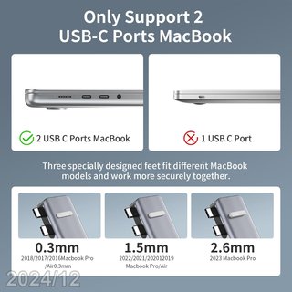 BHHB Hub 8 en 2 USB-C M81 MacBook Pro Air Gris