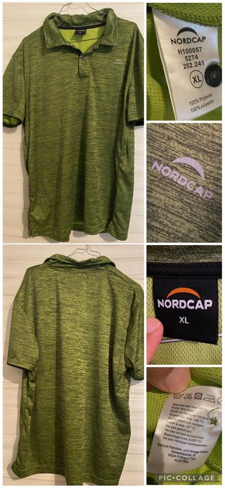 Polo tecnica Nordcap verde melange XL