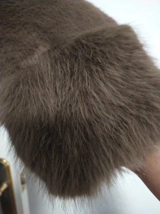 Abrigo de pelo marrón