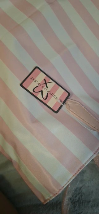 Bolso Tote Victoria's Secret Rosa y Blanco