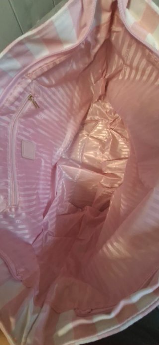 Bolso Tote Victoria's Secret Rosa y Blanco