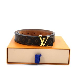 Louis Vuitton Cintura Pelle Marrone Oro