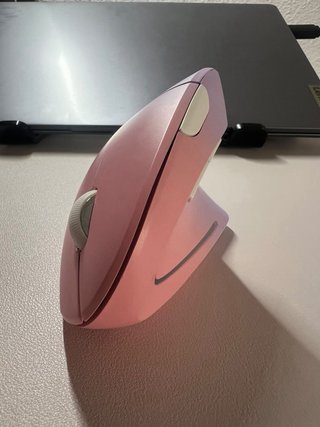 Ratón ergonómico vertical morado degradado rosa