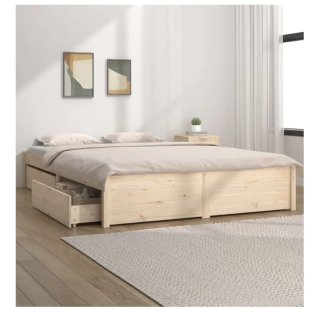 Canapé de madera con cajones