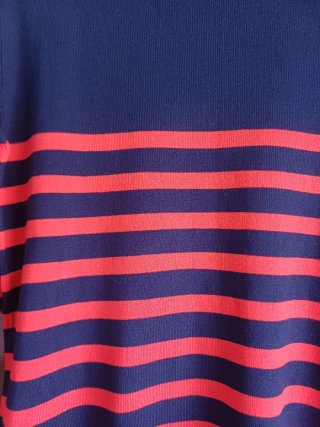 Jersey Fino de Rayas Azul y Rojo
