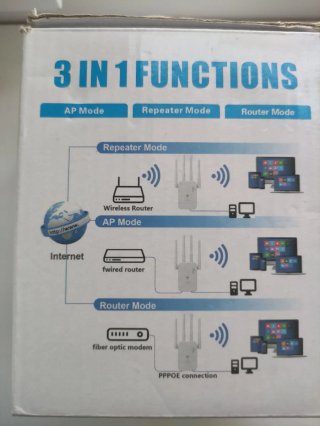 Repetidor Wi-Fi 300 Mbps 3 en 1