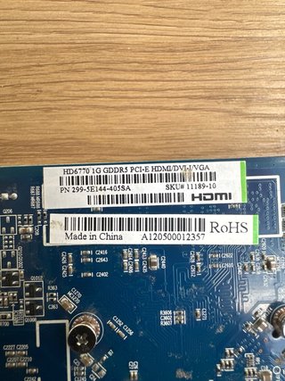 Tarjeta Gráfica Sapphire HD 6770 y 8GB RAM