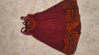 Vestido Coline Estampado Paisley Granate L/XL