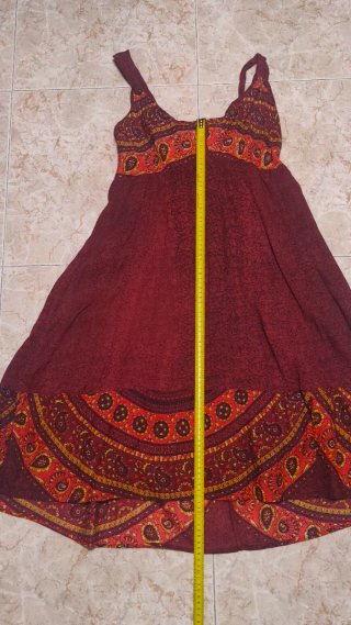 Vestido Coline Estampado Paisley Granate L/XL