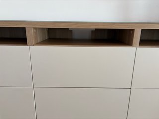 Mobile porta TV IKEA BESTÅ 180 cm bianco e legno