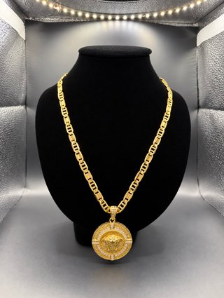 Cadena y Colgante Versace Oro 18k 60cm