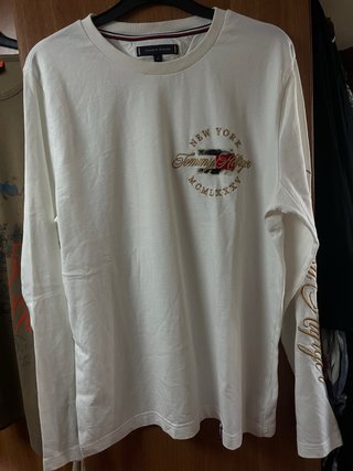 Camiseta Manga Larga Tommy Hilfiger Bordado Nueva