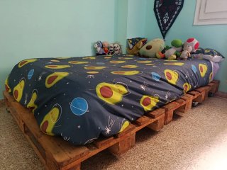 Somier de Palés Artesanal con Colchón