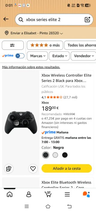 Mando Xbox Series Elite 2 Negro