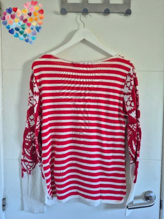 Jersey Desigual Rojo y Blanco Talla L
