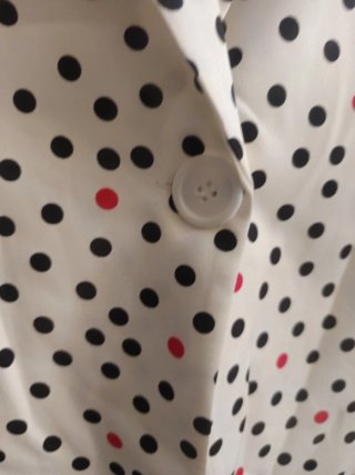 Americana Blanca con Lunares Talla S
