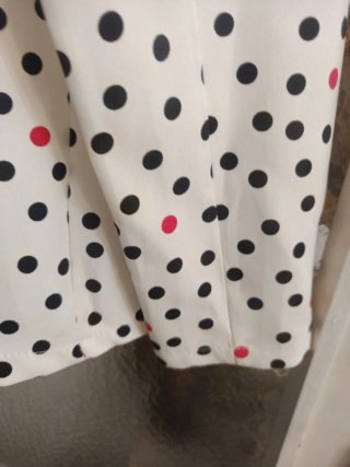 Americana Blanca con Lunares Talla S